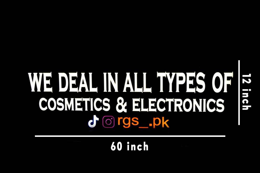 Custom 2D LED Sign Board for Beauty Parlor – Premium Acrylic Logo & Salon Signage