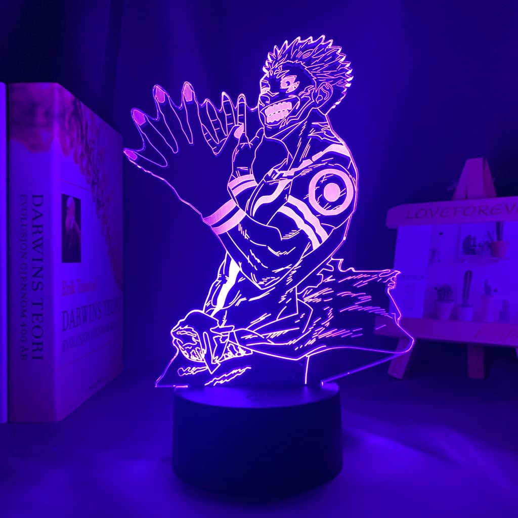 3D Anime Character Lamp – RGB LED Night Light for Bedroom