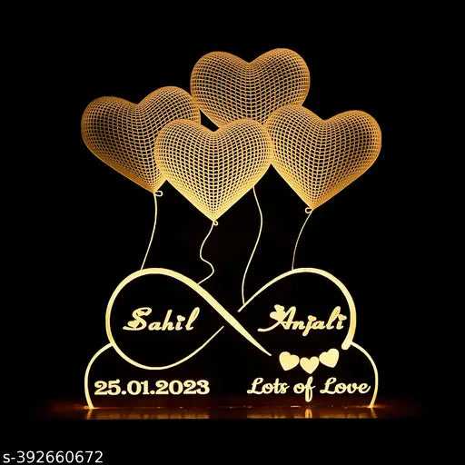 Custom Love 3D Lamp – Romantic LED Night Light | Perfect Gift for Couples