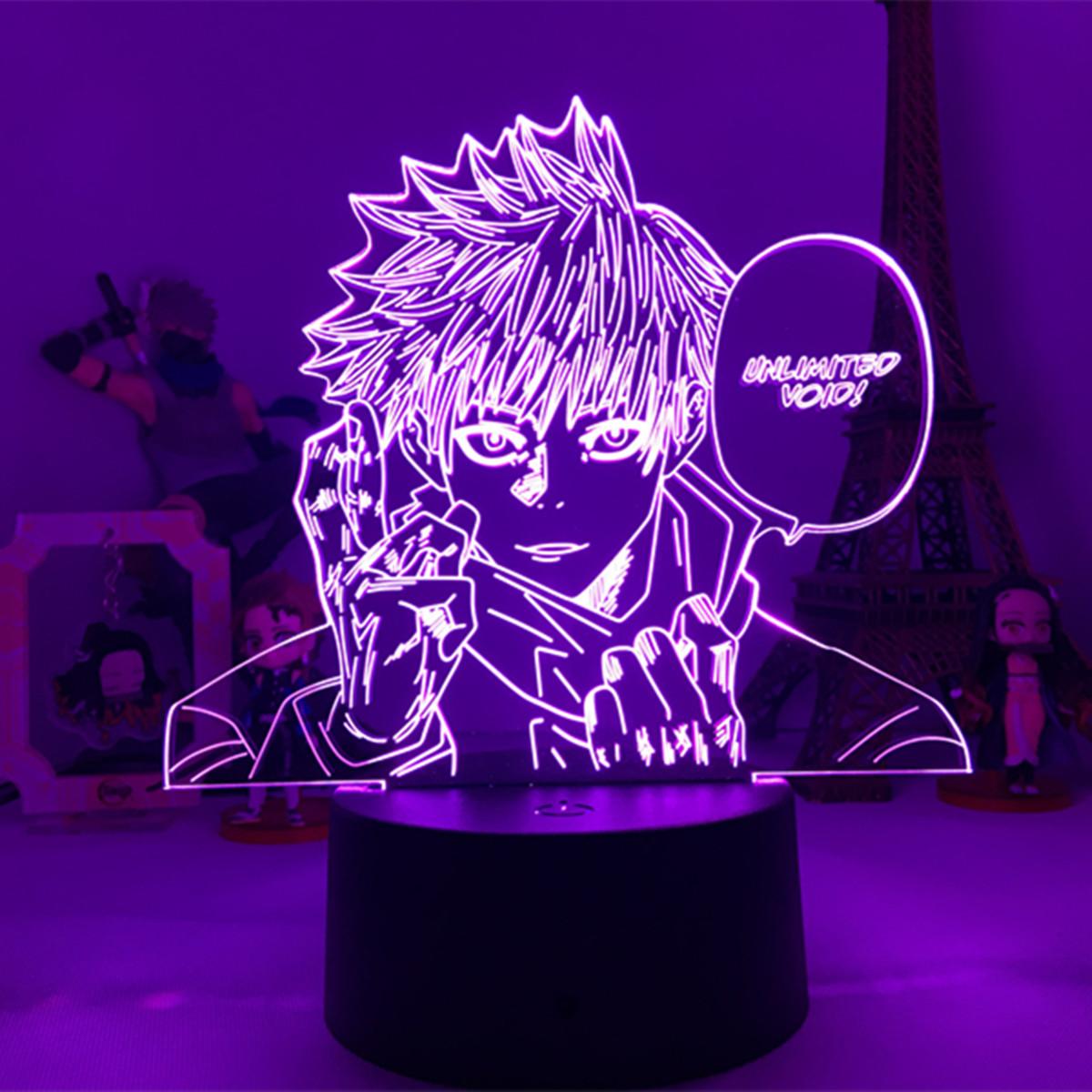 Custom Anime 3D Lamp – LED Night Light for Bedroom & Gaming Setup