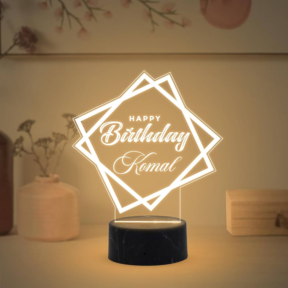 Custom Happy Birthday 3D Lamp – Perfect Gift & Décor