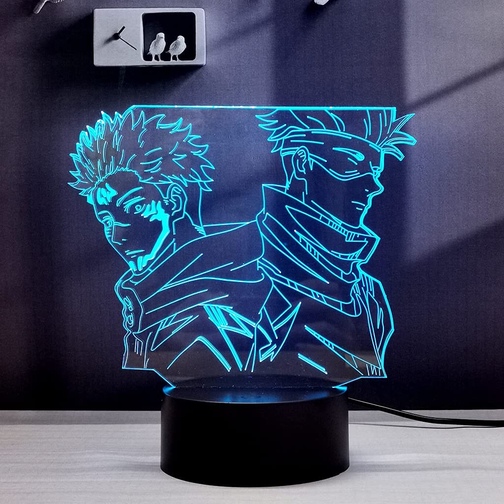 3D Anime Character Lamp – RGB LED Night Light for Bedroom