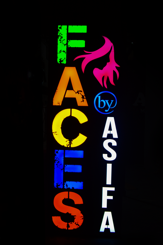 Custom 2D LED Sign Board for Beauty Parlor – Premium Acrylic Logo & Salon Signage