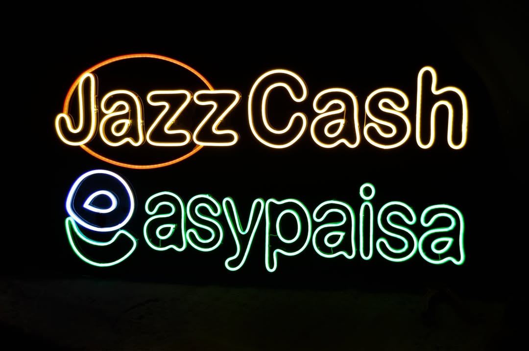 JazzCash & Easypaisa Neon Sign – LED Payment Counter Light for Shops & Businesses