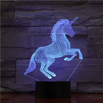 Unicorn 3D Lamp – LED Night Light for Kids & Adults