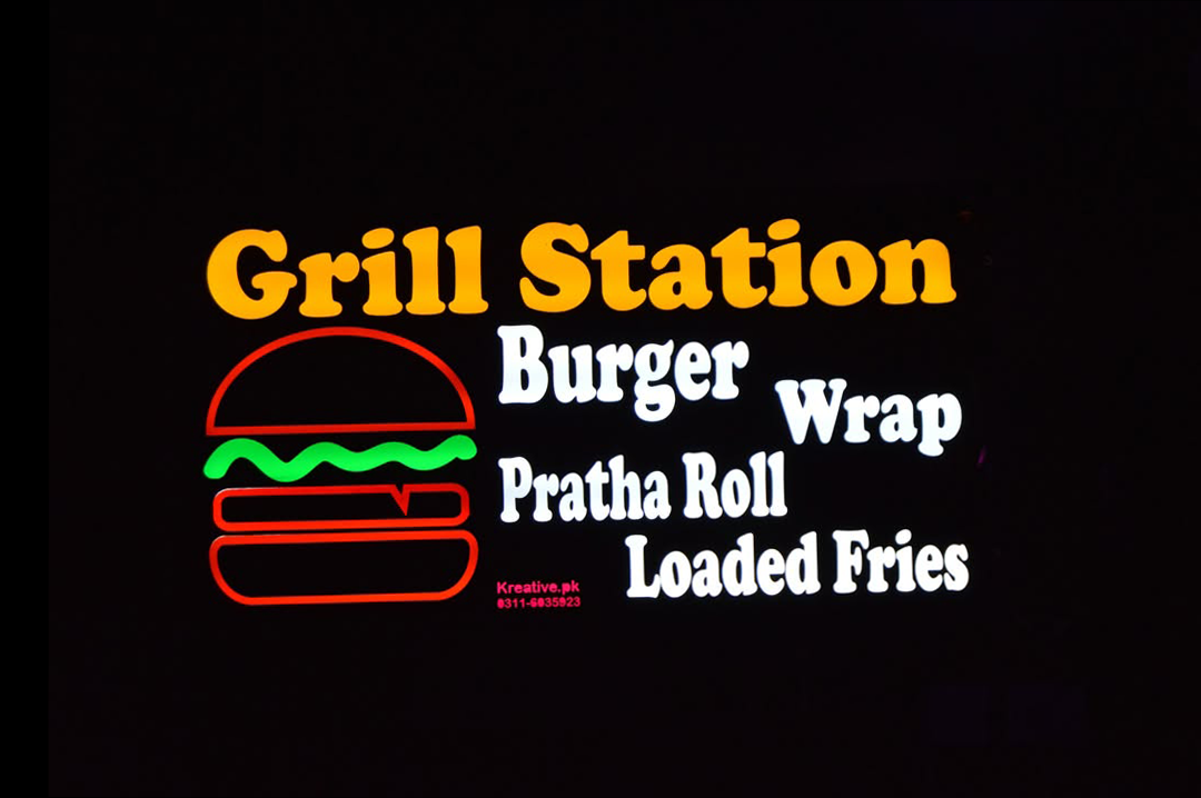 Custom 2D LED Sign Board – Restaurant, Café & Shop Branding (Premium Acrylic Design)
